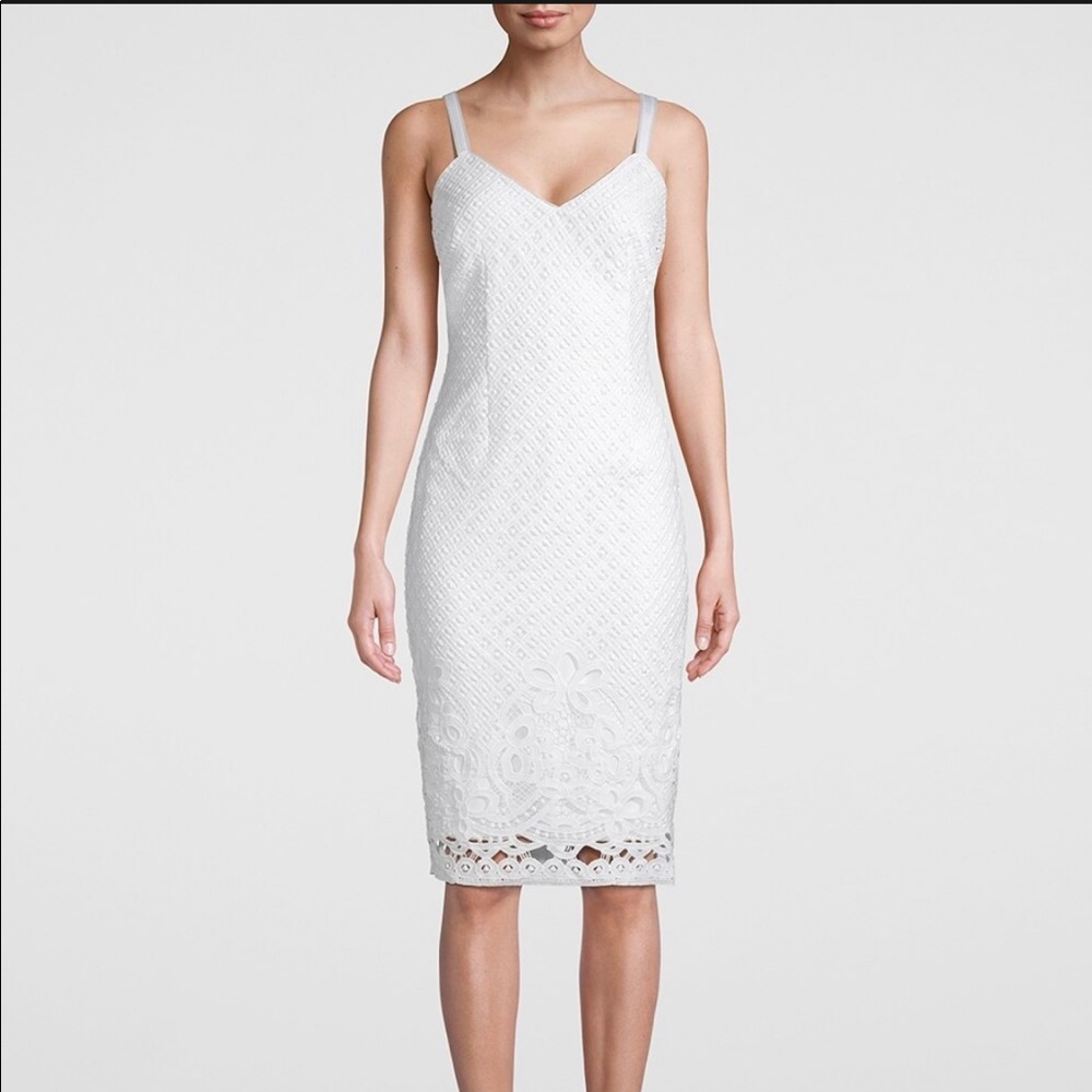 White House Black Market Eyelet Sheath Dress NWT